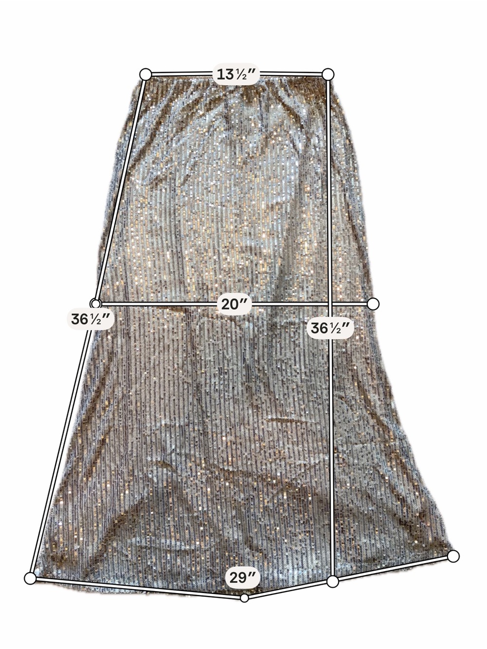 Old Navy Silver Sequin Maxi Skirt